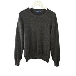 Polo Ralph Lauren charcoal gray cotton crewneck sweater - L